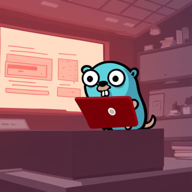 Go blue gopher gets angry when seeing bad code.