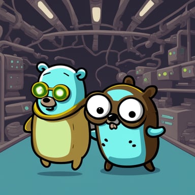 Go Blue Gopher as Rick and Morty