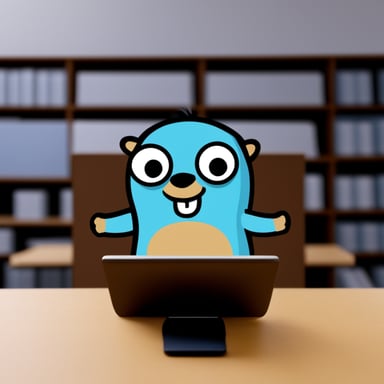 Go Blue Gopher is reviewing a pull request.
