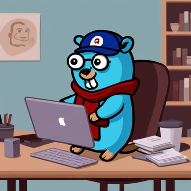 Go Blue Gopher is reviewing a pull request.