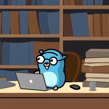 Go Blue Gopher is reviewing a pull request.