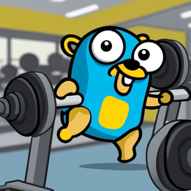 Go Blue Gopher doing glutes at the gym.