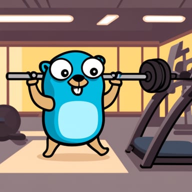 Go Blue Gopher doing glutes at the gym.