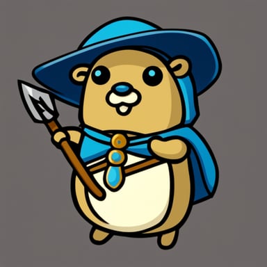 Go Blue Gopher as an ancient warrior.