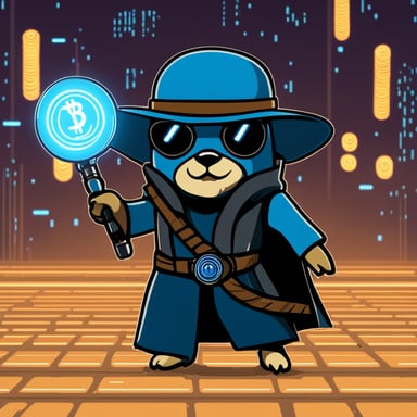 Go Blue Gopher as a crypto Jedi cyberpunk holding bitcoins using the force.