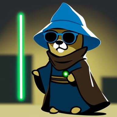 Go Blue Gopher as a Jedi inside the Matrix.