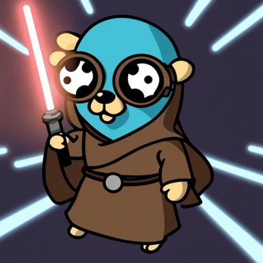 Go Blue Gopher as a Jedi inside the Matrix.