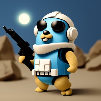 Go Blue Gopher as a stormtrooper