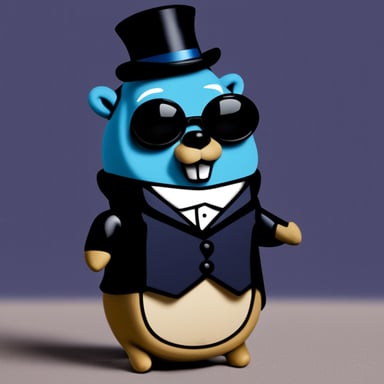 Go Blue Gopher wearing a tuxedo.