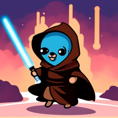 Go blue gopher as a Jedi.