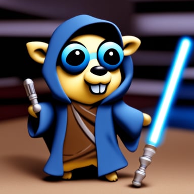 Go blue gopher as a Jedi.