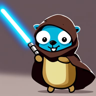 Go blue gopher as a Jedi.