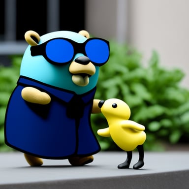 Go Blue Gopher entering the Matrix.