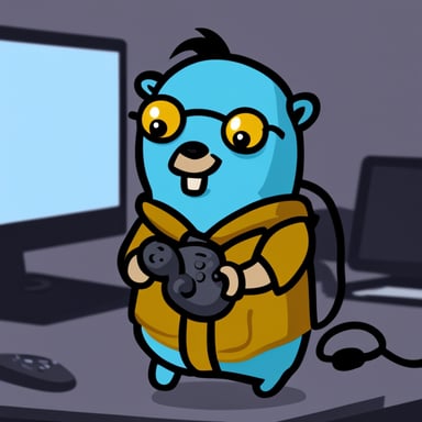 Go Blue Gopher as a gamer.
