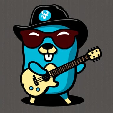 Go Blue Gopher as a heavy metal star
