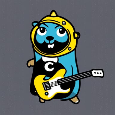 Go Blue Gopher as a heavy metal star