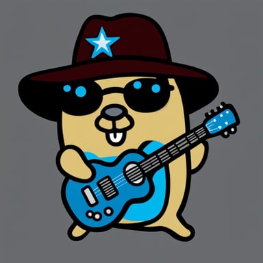Go Blue Gopher as a heavy metal star