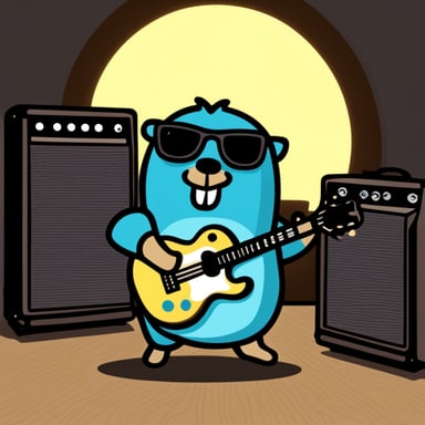 Go Blue Gopher as a heavy metal star