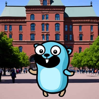 Go Blue Gopher at Red Square.