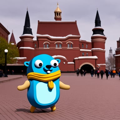 Go Blue Gopher at Red Square.