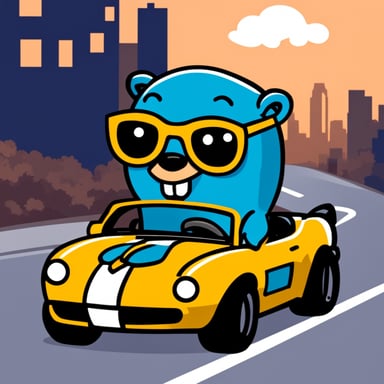 Go Blue Gopher driving a Camaro.