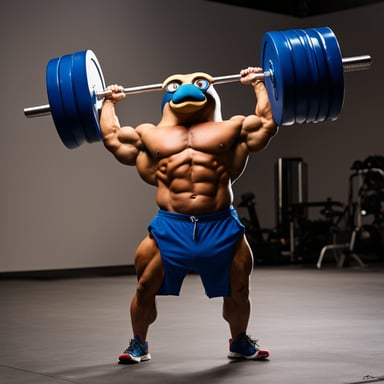 Go Blue Gopher as a bodybuilder showcases incredible strength and dedication, becoming an inspiration to others in the fitness community.