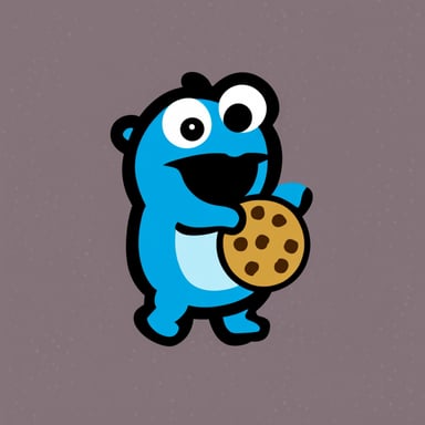 Go Blue Gopher as Cookie Monster