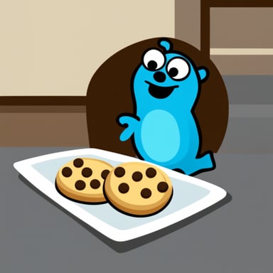 Go Blue Gopher as Cookie Monster
