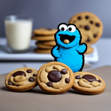 Go Blue Gopher as Cookie Monster