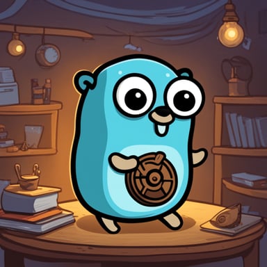 Go Blue Gopher as Golang Gopher Blue.