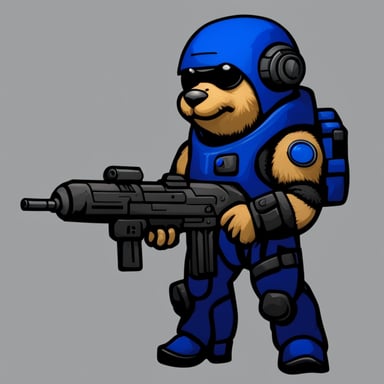 Go Blue Gopher as a Terran Marine in StarCraft.