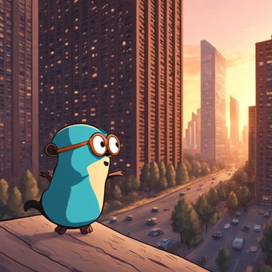 Go Blue Gopher explores the big skyscrapers in the overcrowded ghetto with Kudrovo name presented.