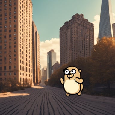 Go Blue Gopher explores the big skyscrapers in the overcrowded ghetto with Kudrovo name presented.