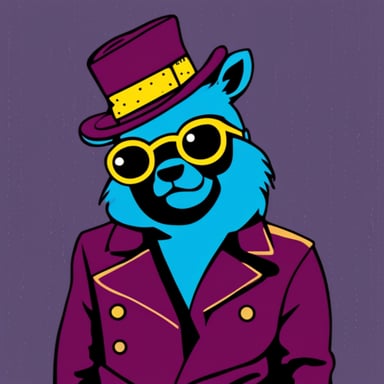Go blue gopher with Ziggy Stardust makeup and cyberpunk clothes.