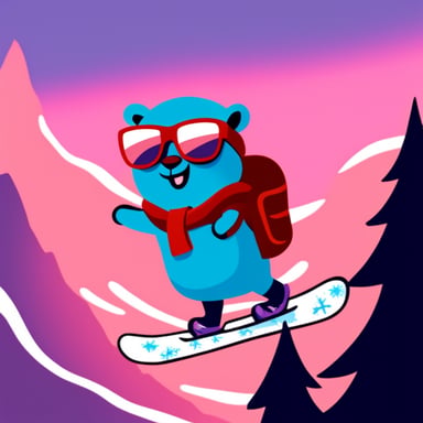 Go Blue Gopher snowboarding.