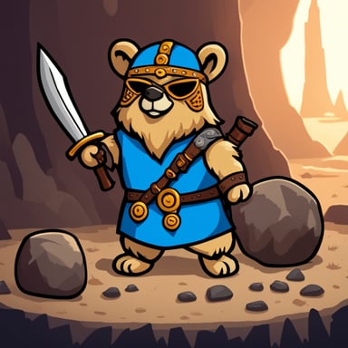 Go Blue Gopher as the Barbarian in Dungeons and Dragons.