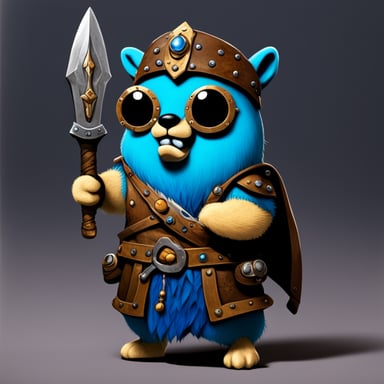 Go Blue Gopher as the Barbarian in Dungeons and Dragons.
