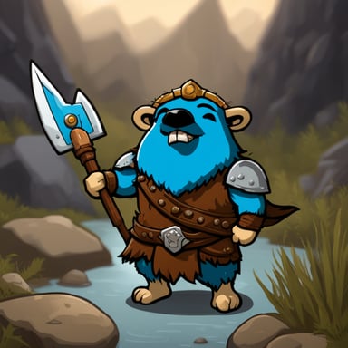 Go Blue Gopher as the Barbarian in Dungeons and Dragons.