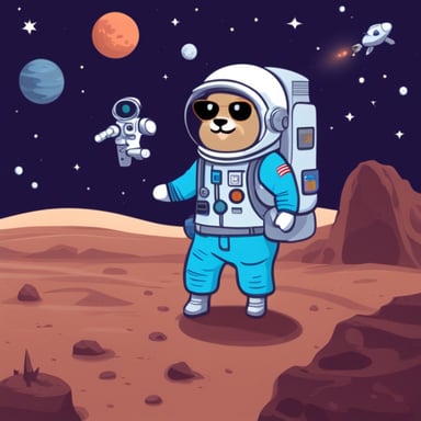 Go Blue Gopher as a cowboy astronaut on Mars.