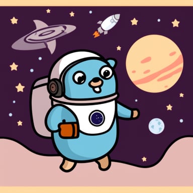 Go Blue Gopher in Space