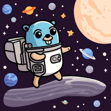 Go Blue Gopher in Space