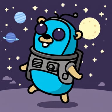 Go Blue Gopher in Space