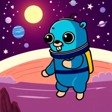 Go Blue Gopher in Space