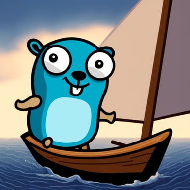 Go Blue Gopher on a sailboat.