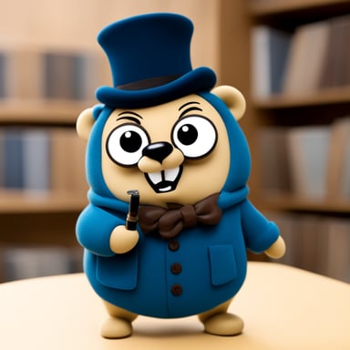 Go Blue Gopher as Sherlock Holmes in the Arctic.