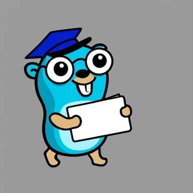 Go Blue Gopher holding some papers and handing over the documents. No background. No hats.