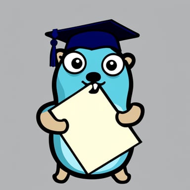 Go Blue Gopher holding some papers and handing over the documents. No background. No hats.
