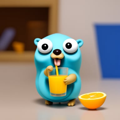 Go Blue Gopher drinking juice