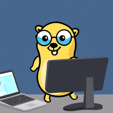 Go Blue Gopher as Data Transfer Specialist