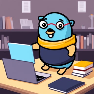 Go Blue Gopher as Data Transfer Specialist